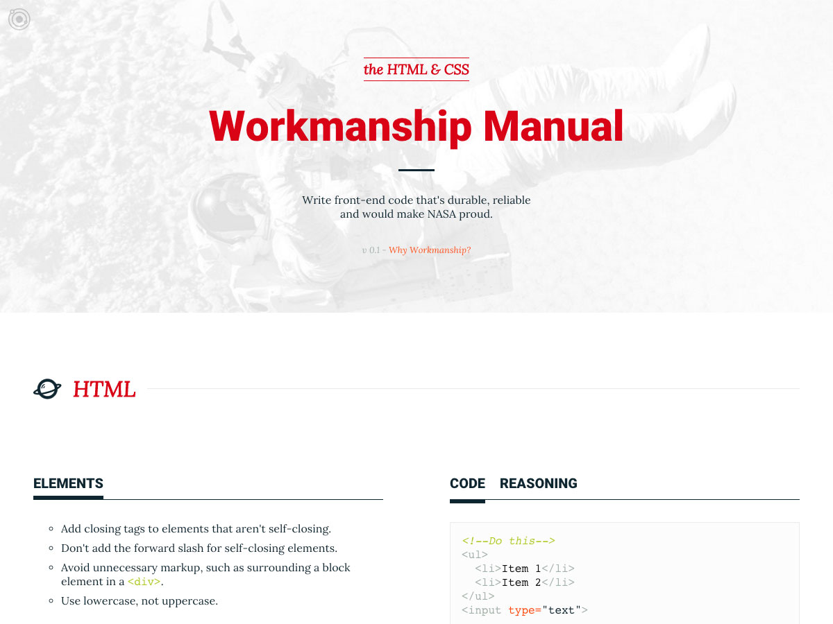 workmanship manual